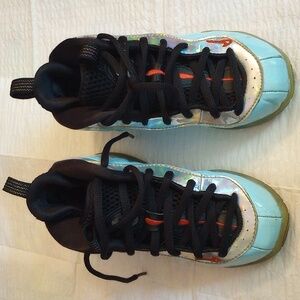 Kids Nike Little Posite One Teal Sneaker shoes